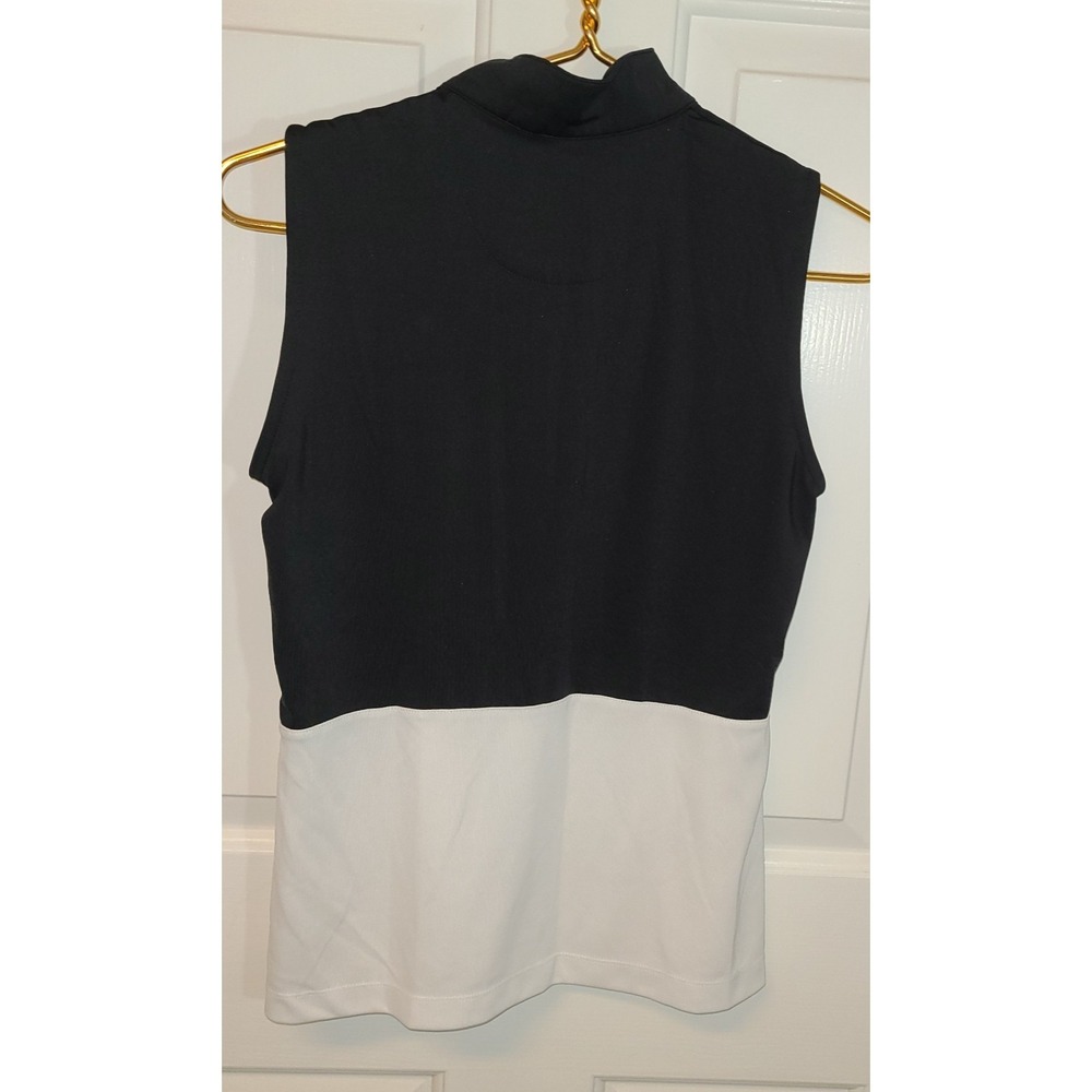 Four Seasons Womens Brilliant White Colorblock Sleeveless Golf Polo Shirt Size S - Picture 7 of 7